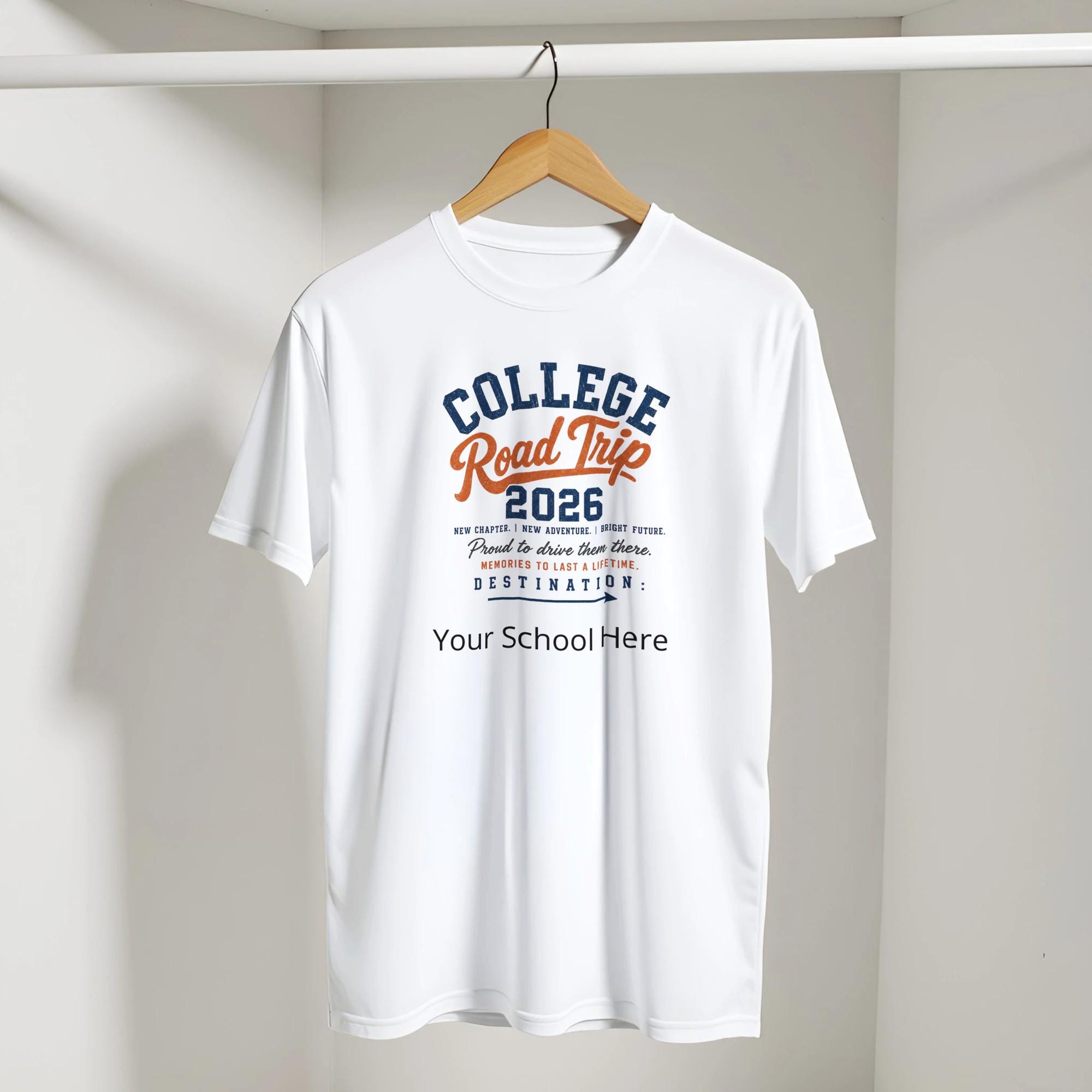 College Road Trip 2026 T-Shirt, Parent Move-In Day Tee, Dorm Adventure Apparel