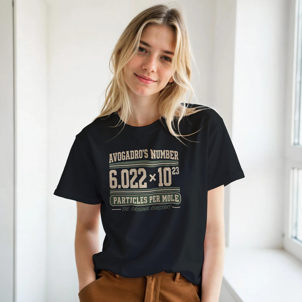 Avogadro's Number Chemistry T-Shirt, Distressed 70s Science Major Tee