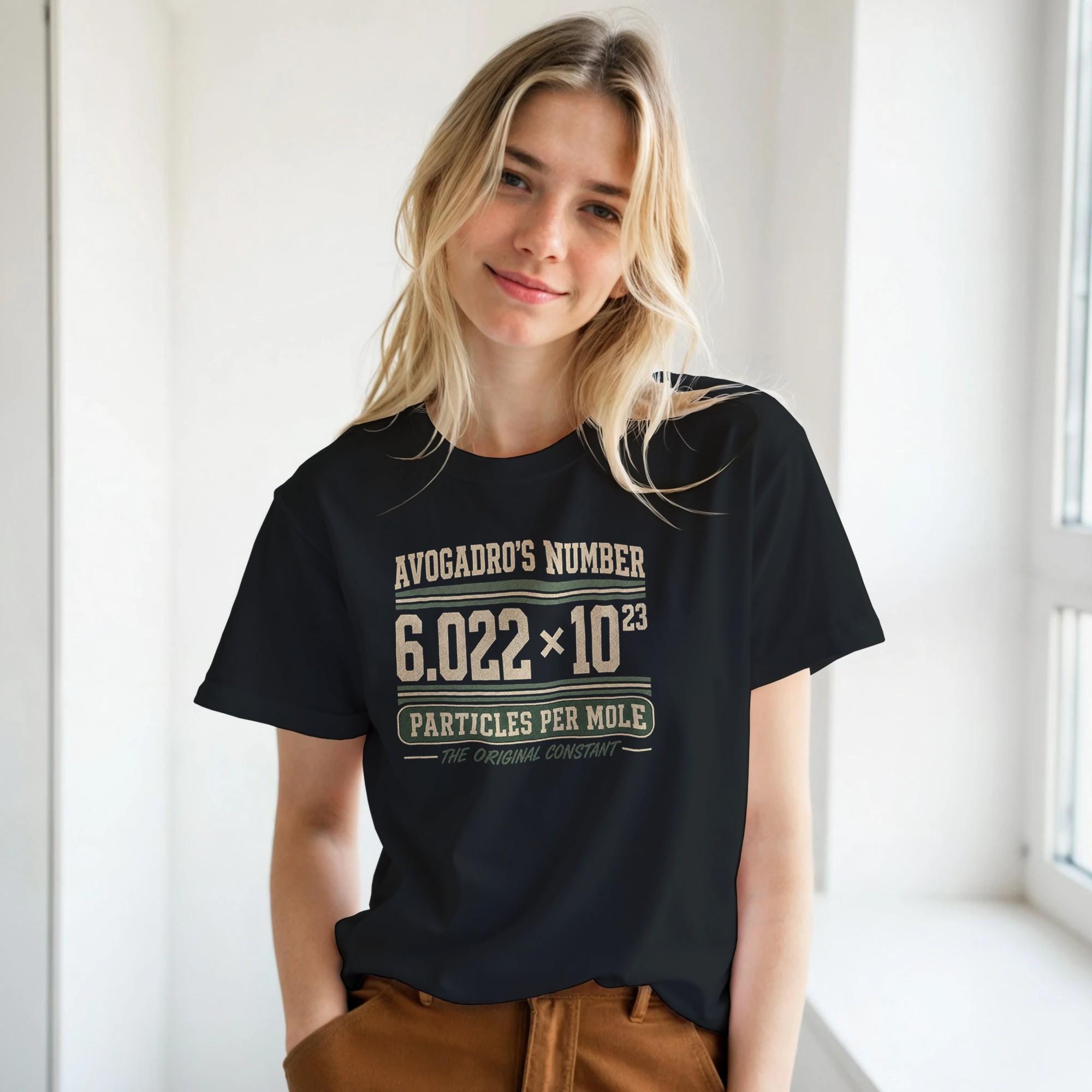 Avogadro's Number Chemistry T-Shirt, Distressed 70s Science Major Tee