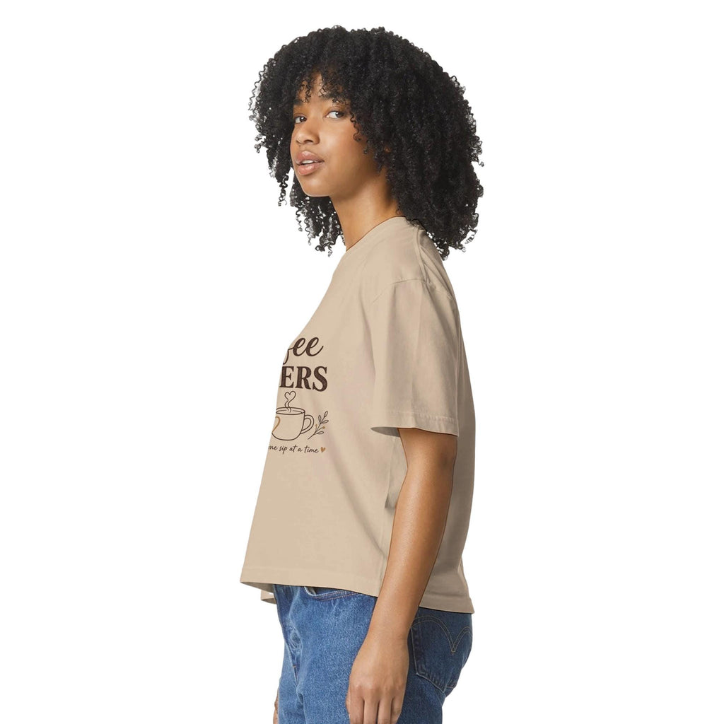 Coffee Sisters Crop Top – 1920s Slang Bestie Tee, Retro Coffee Lover Shirt