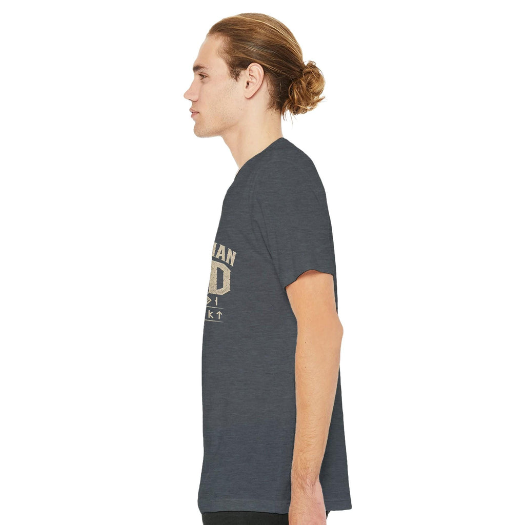 American Viking Dad Shirt, Norse Warrior Raven Graphic Tee