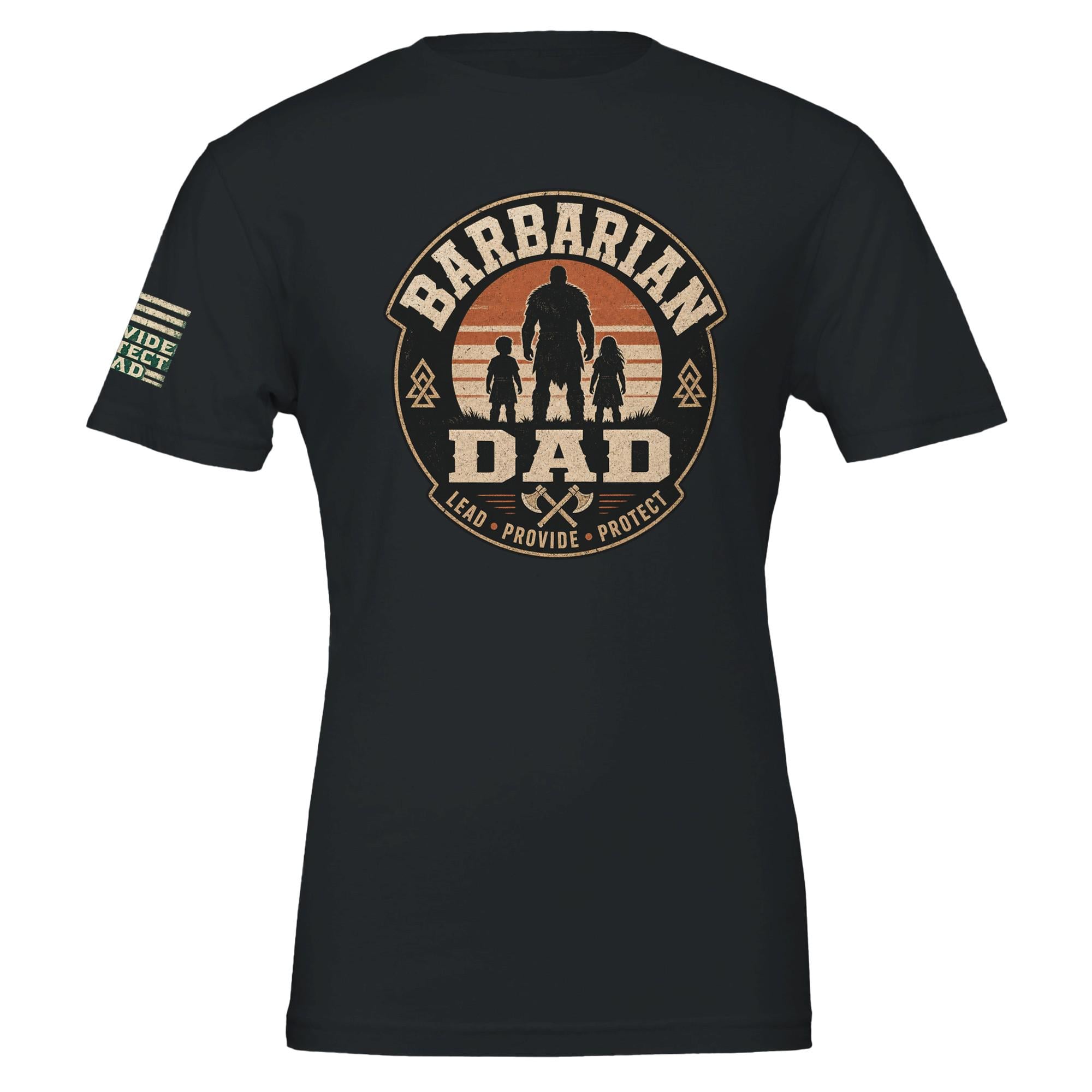 Barbarian Dad Graphic Tee | Lead Provide Protect Father's Day Shirt
