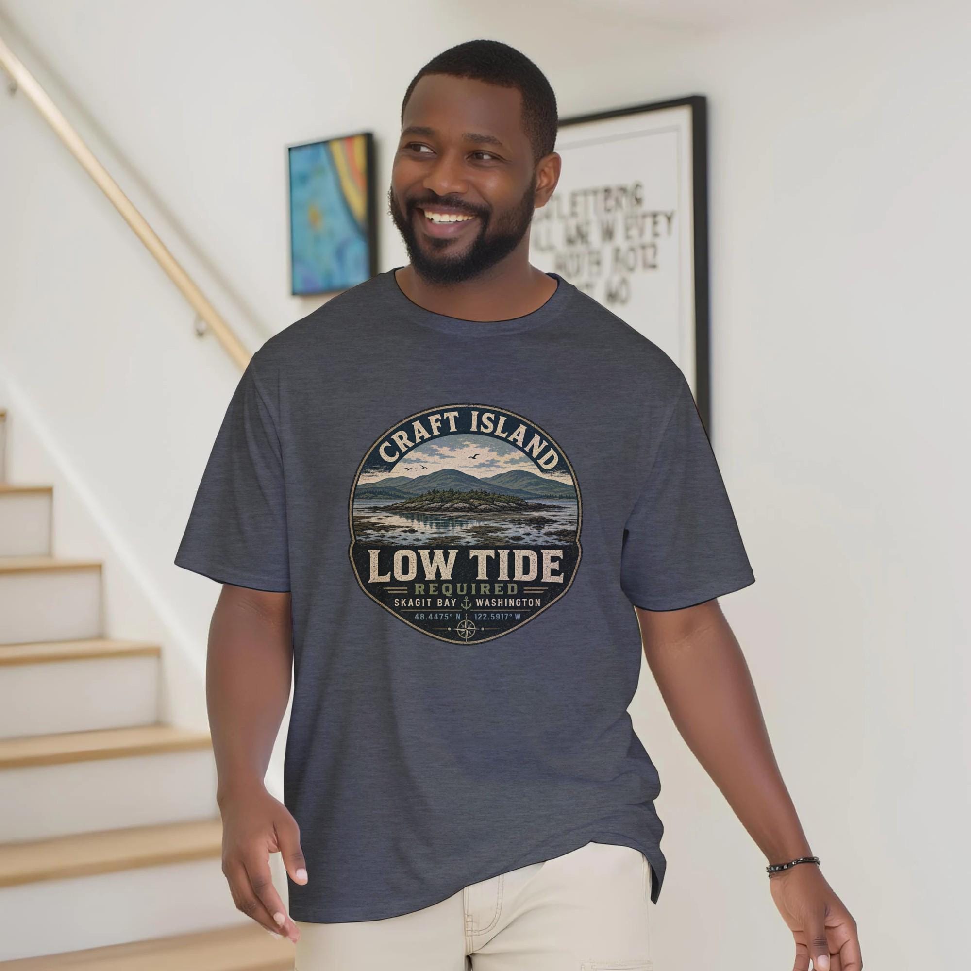 Craft Island Skagit Bay T-Shirt: Low Tide PNW Nature Apparel