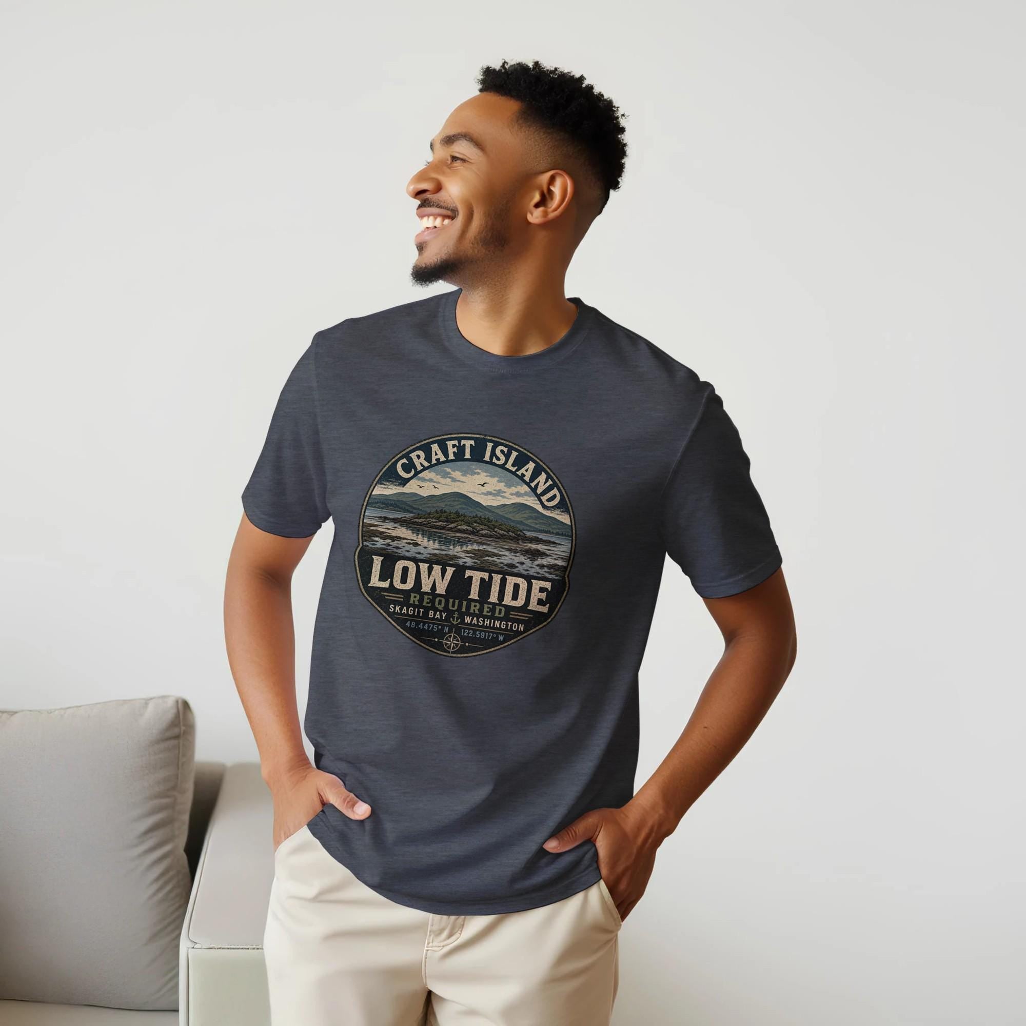 Craft Island Skagit Bay T-Shirt: Low Tide PNW Nature Apparel
