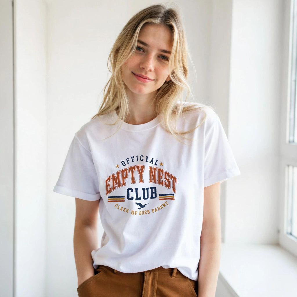 Empty Nest Club Class of 2026 Parent T-Shirt, Proud Mom Dad Tee