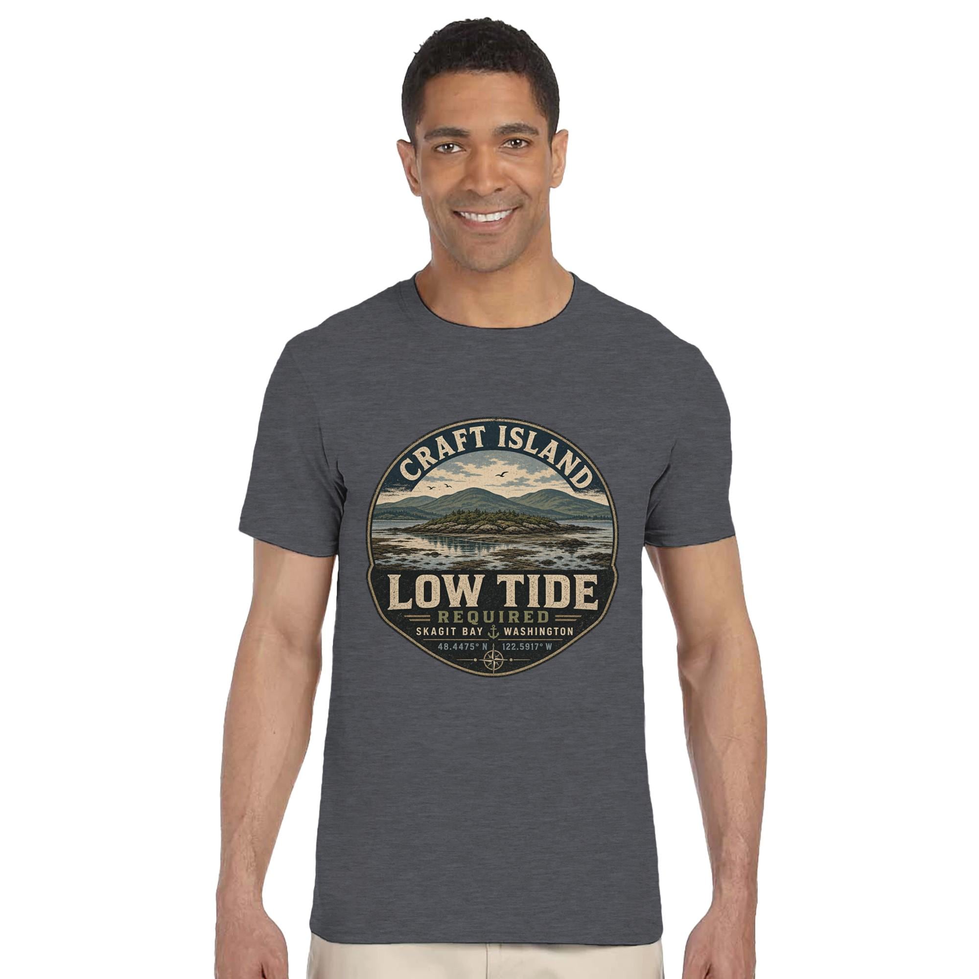 Craft Island Skagit Bay T-Shirt: Low Tide PNW Nature Apparel