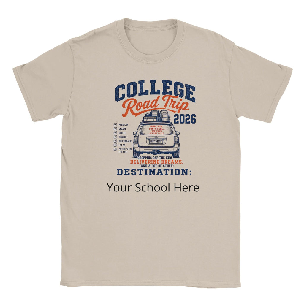 College Road Trip 2026 T-Shirt, Parent Move-In Day Tee, Dorm Adventure Apparel