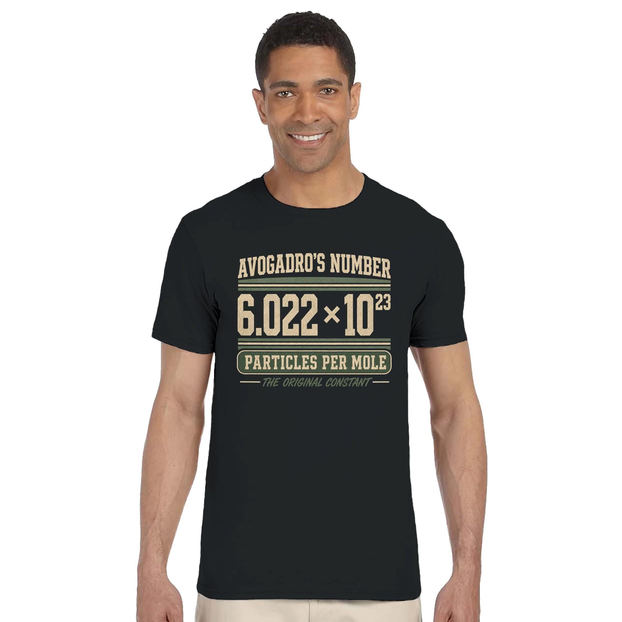 Avogadro's Number Chemistry T-Shirt, Distressed 70s Science Major Tee