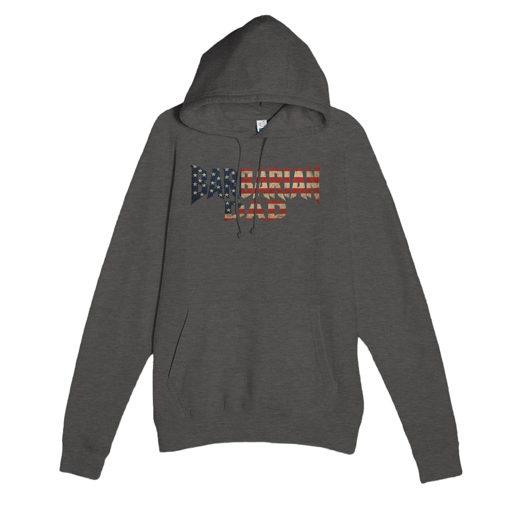 Barbarian Dad Hoodie, Patriotic USA Father's Day Sweatshirt, Strong American Pride Apparel