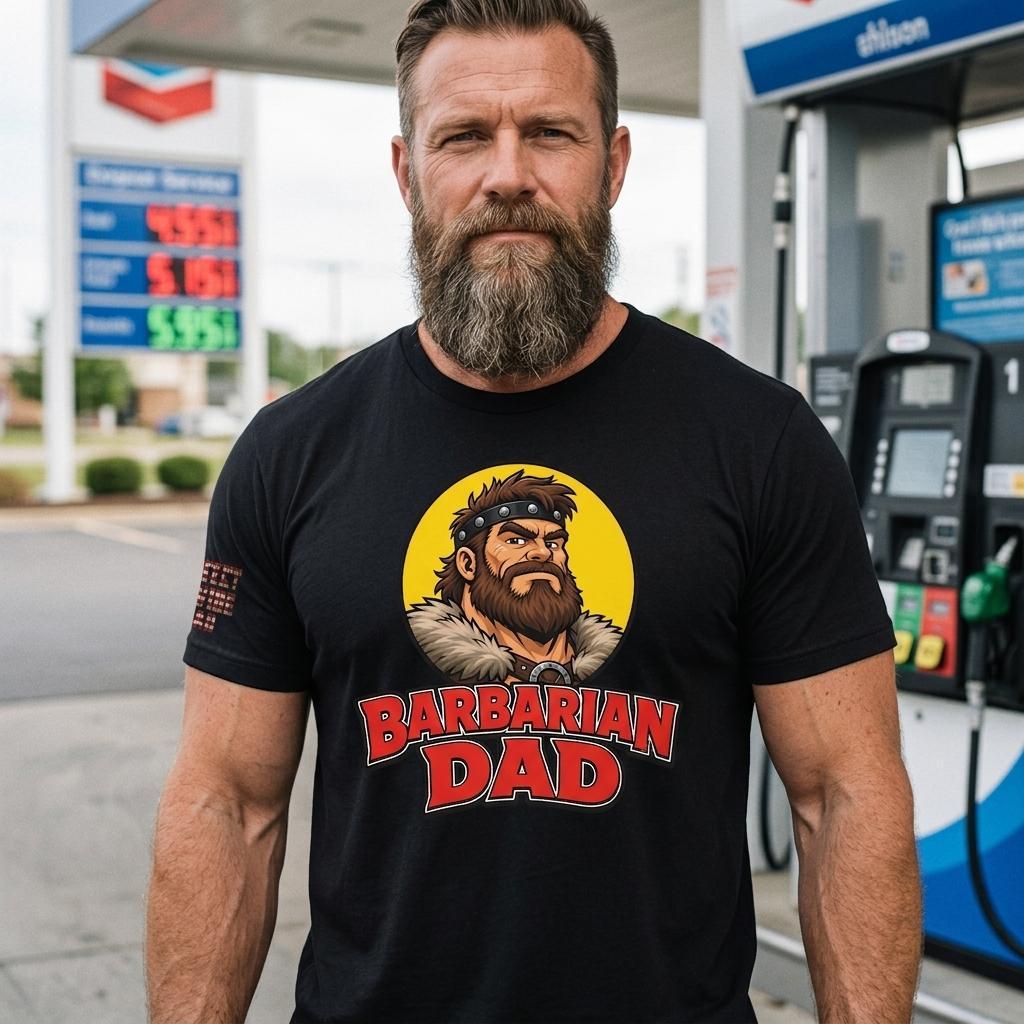 Barbarian Dad Buc-ee's T-Shirt, Funny Father's Day Graphic Tee, Road Trip Shirt