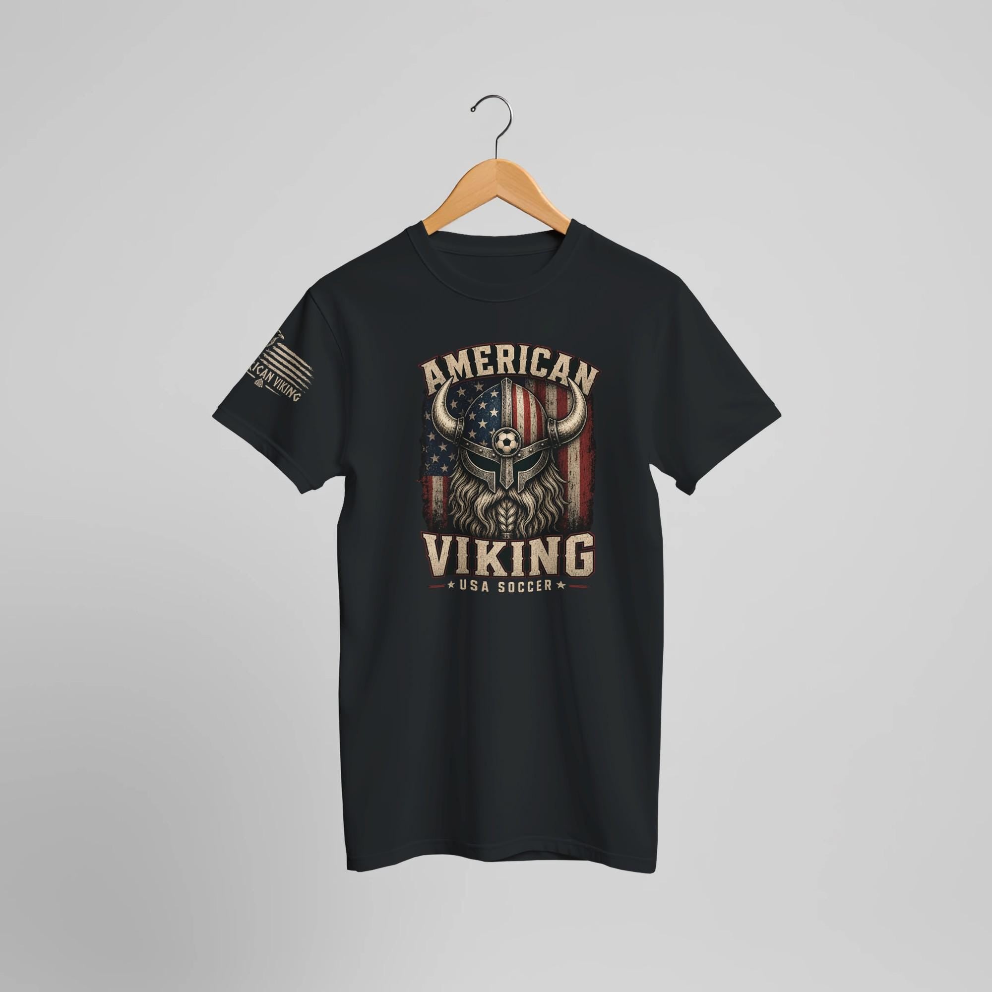 American Viking USA Soccer T-Shirt, Team Support Fan Tee