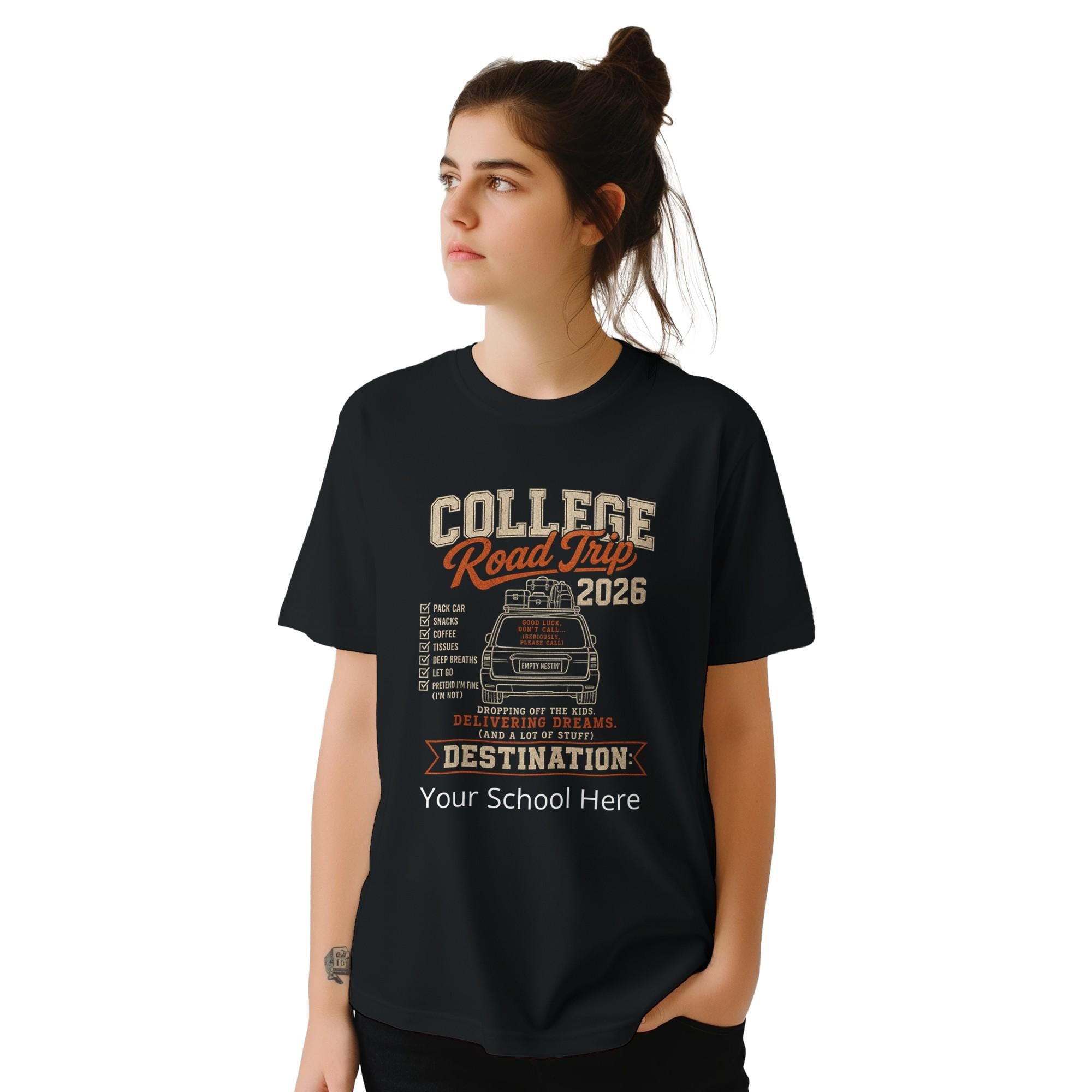 College Road Trip 2026 T-Shirt, Parent Move-In Day Tee, Dorm Adventure Apparel