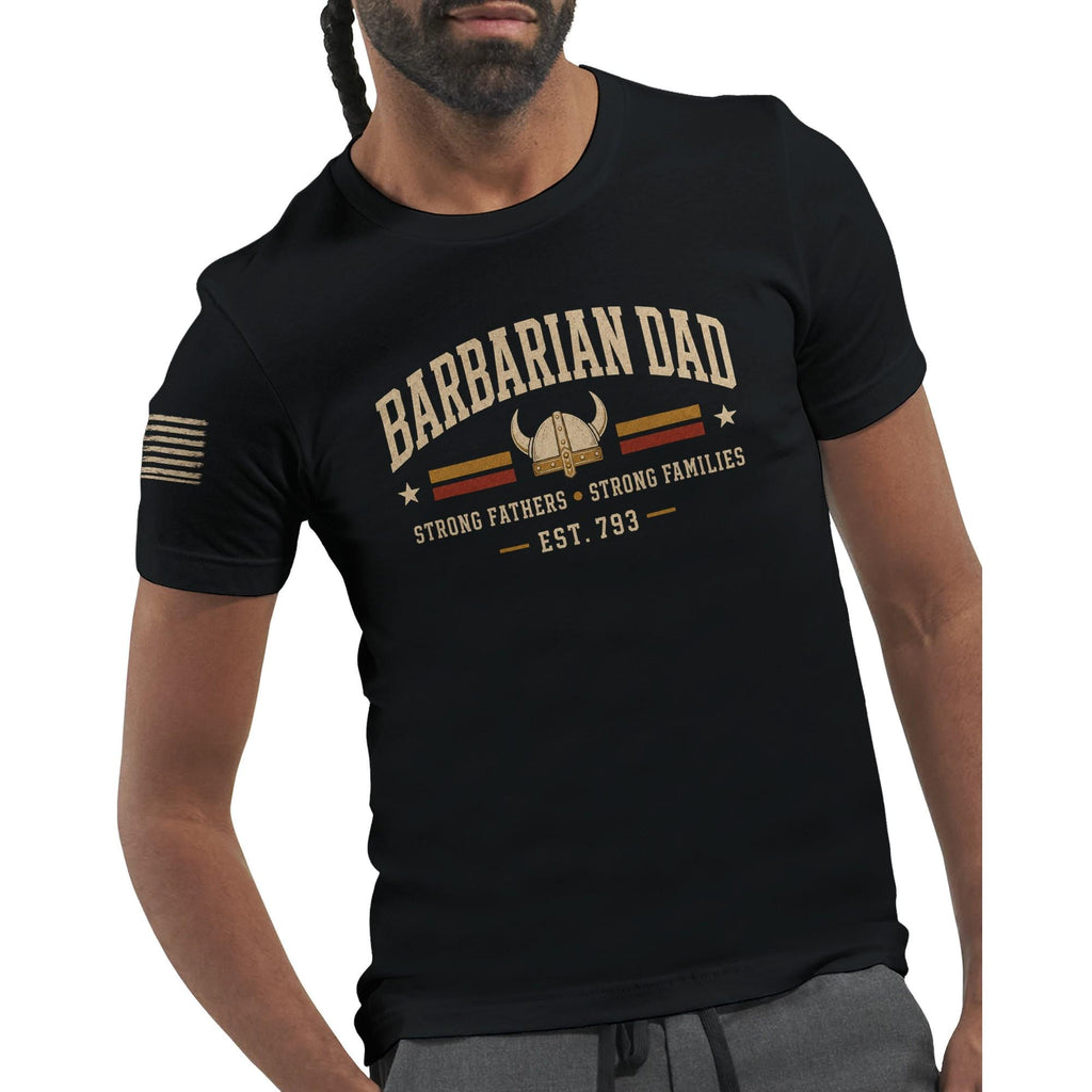 Barbarian Dad Retro T-Shirt, Vintage Style Graphic Tee, Father's Day Apparel