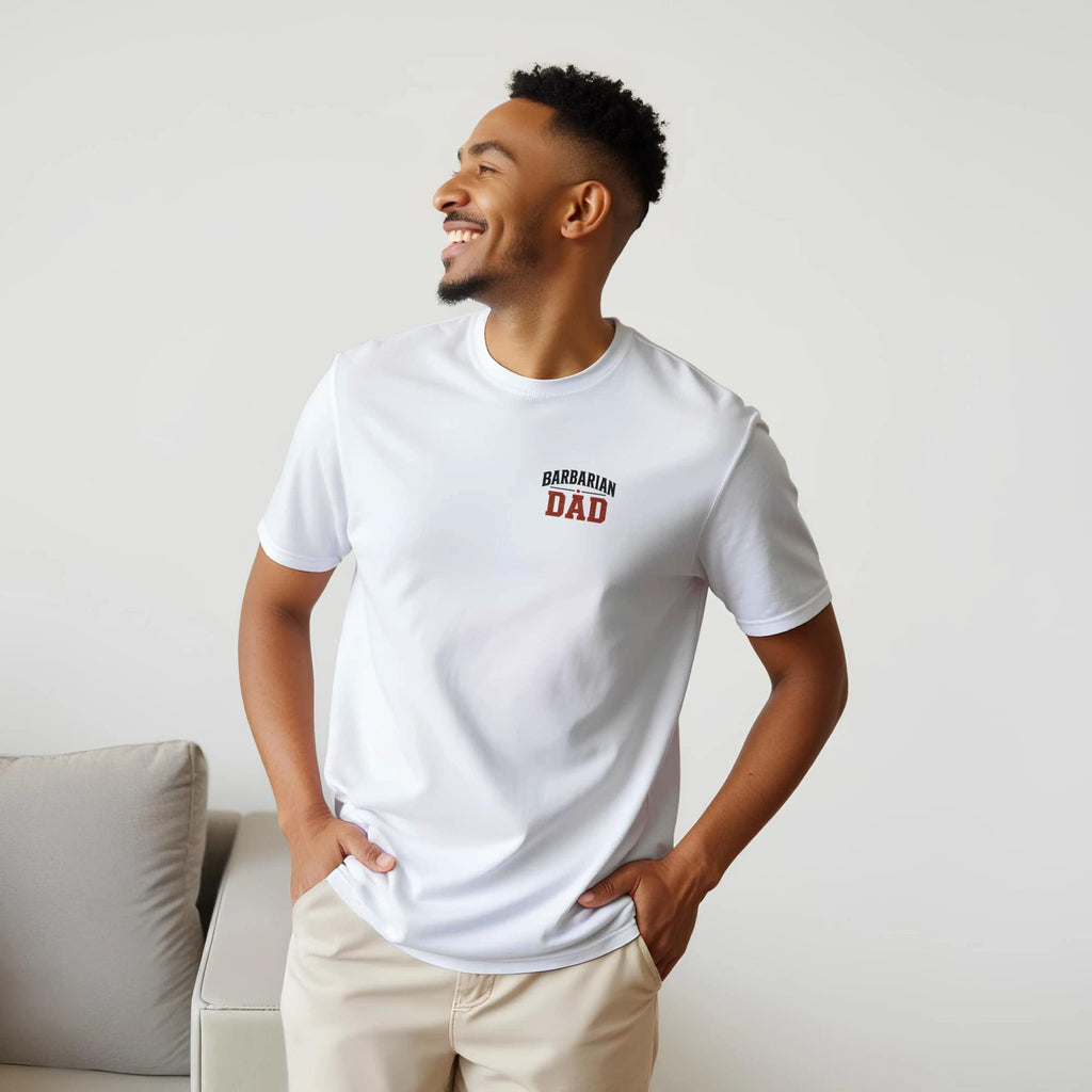 Barbarian Dad T-Shirt, Provide Protect Lead, Fatherhood Strength Apparel