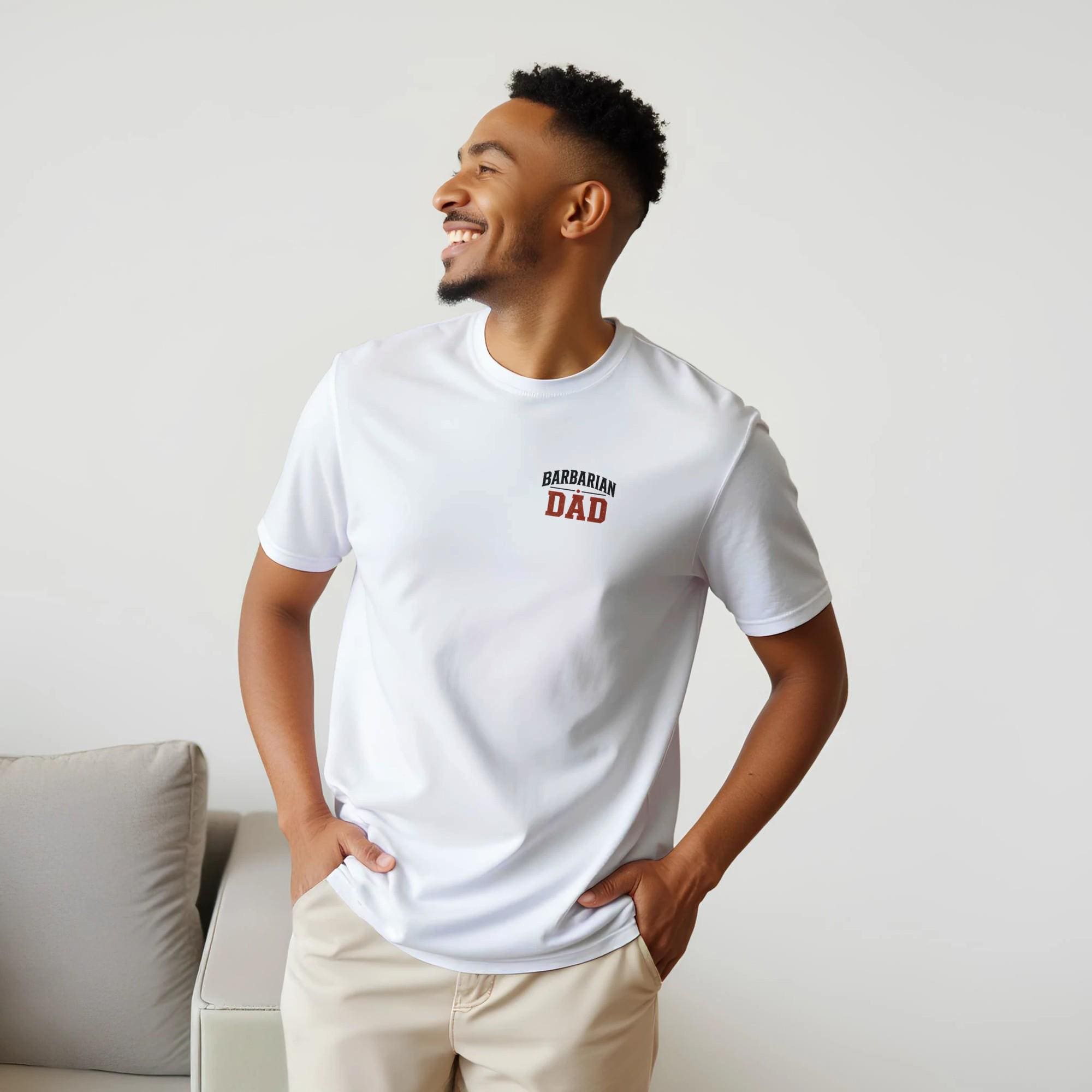 Barbarian Dad T-Shirt, Provide Protect Lead, Fatherhood Strength Apparel