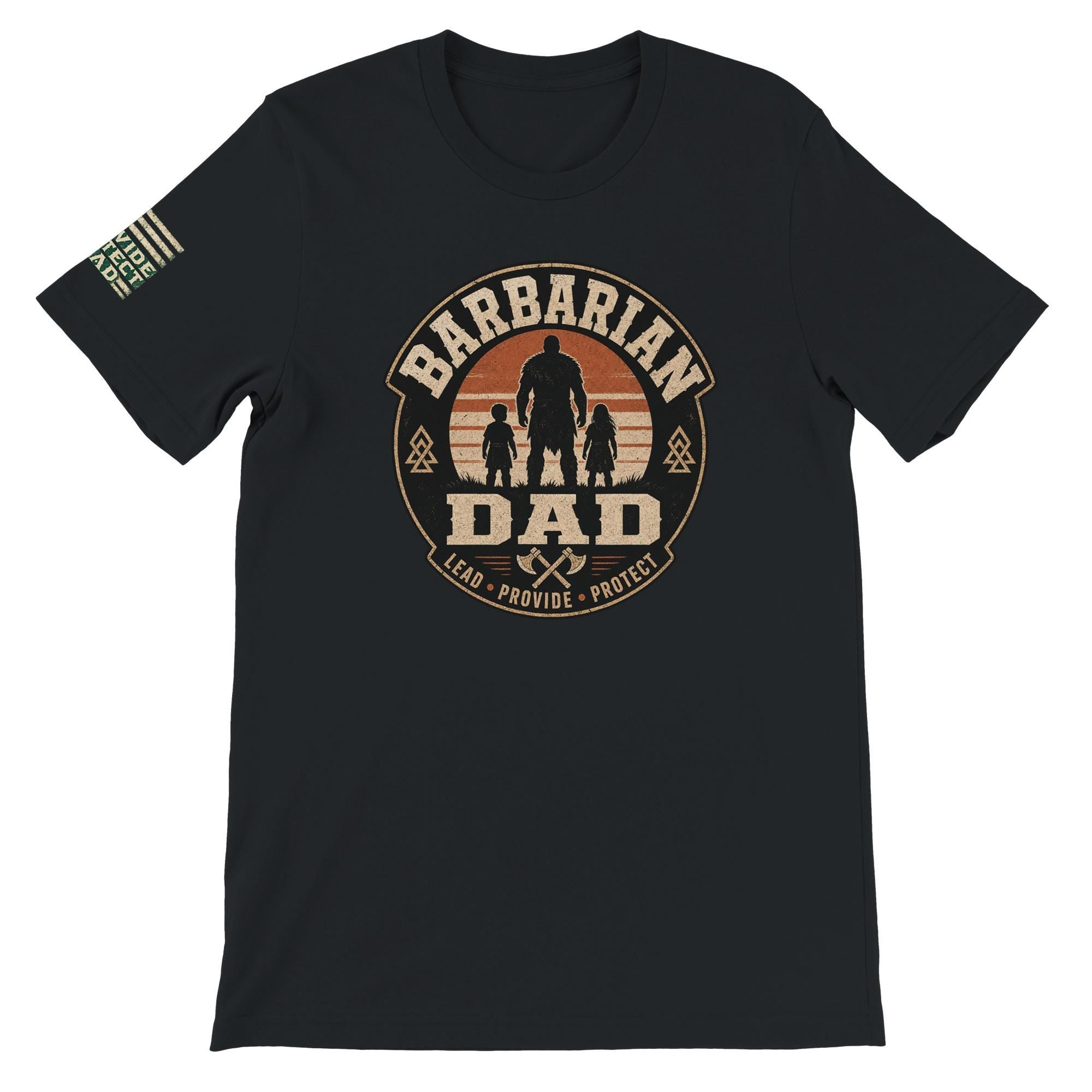Barbarian Dad Graphic Tee | Lead Provide Protect Father's Day Shirt
