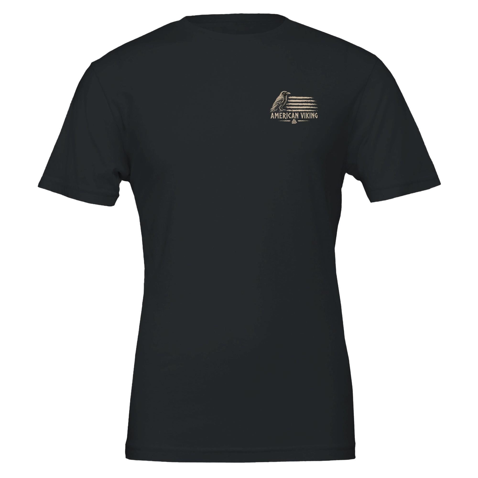 American Viking T-Shirt, Norse Raven Valknut Graphic Tee, Warrior Mindset Shirt