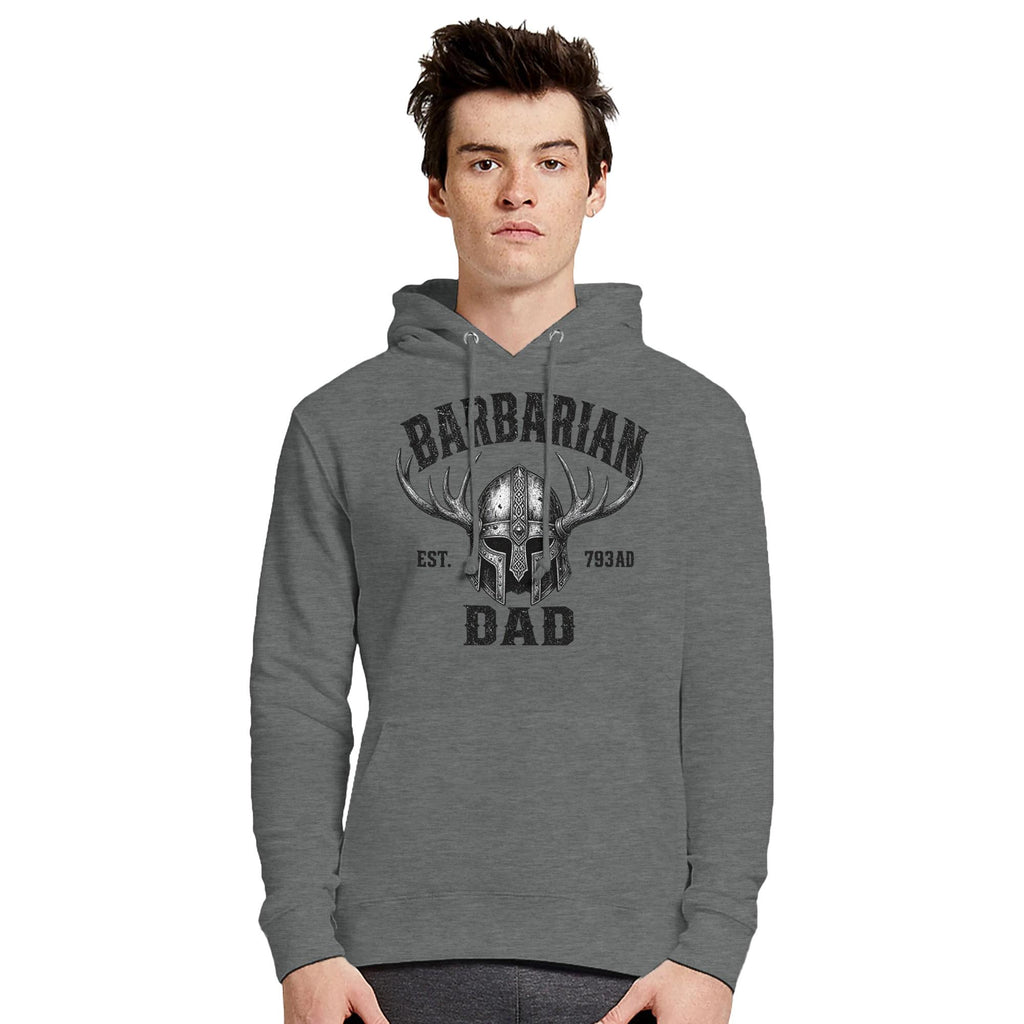 Barbarian Dad Hoodie, Viking Father Gift, Masculine Casual Pullover Sweatshirt