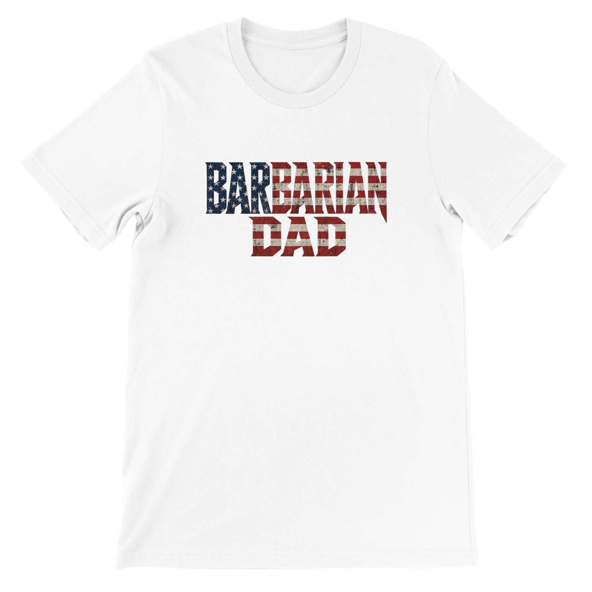 Barbarian Dad T-Shirt, Protect Provide Lead, USA Flag Tee