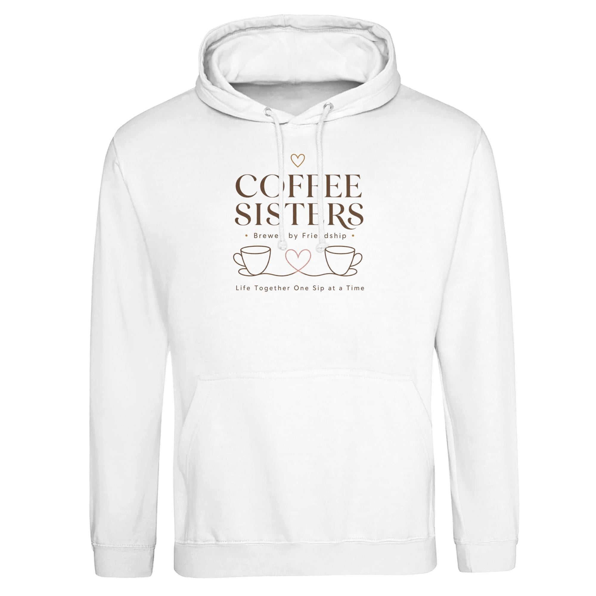 Coffee Sisters Hoodie, Retro Bestie Matching Sweatshirt, Vintage Caffeine Lover Top
