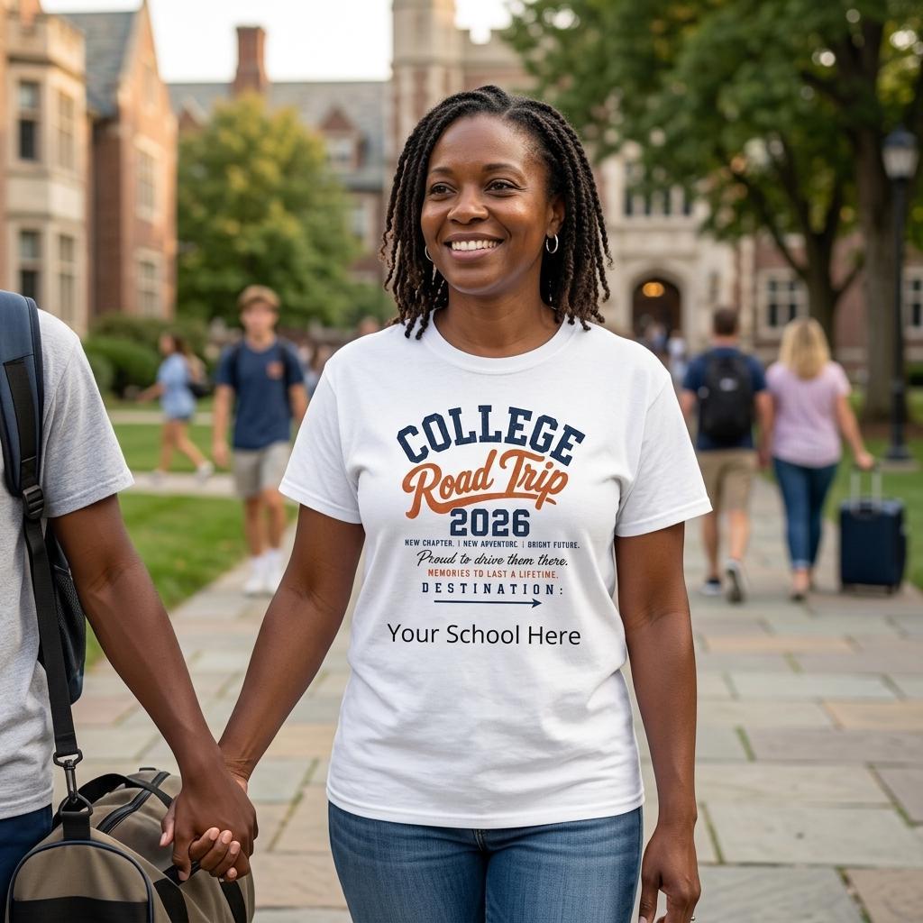 College Road Trip 2026 T-Shirt, Parent Move-In Day Tee, Dorm Adventure Apparel