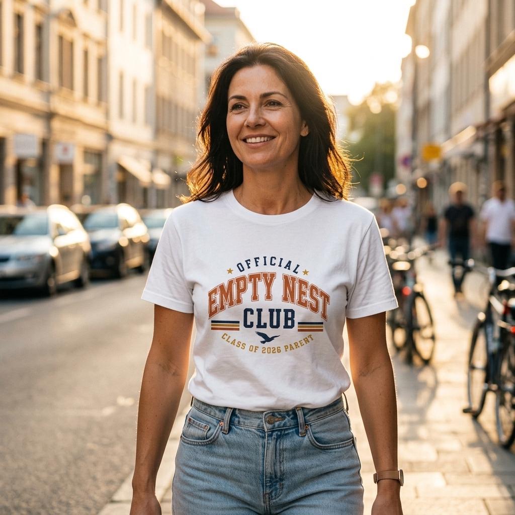 Empty Nest Club Class of 2026 Parent T-Shirt, Proud Mom Dad Tee