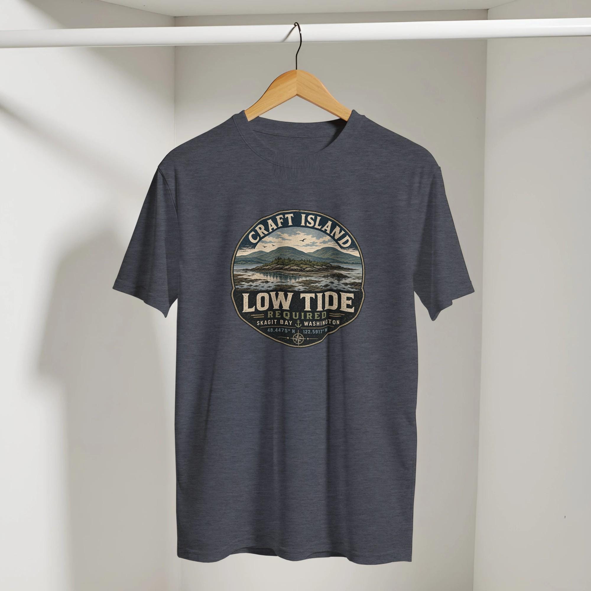 Craft Island Skagit Bay T-Shirt: Low Tide PNW Nature Apparel