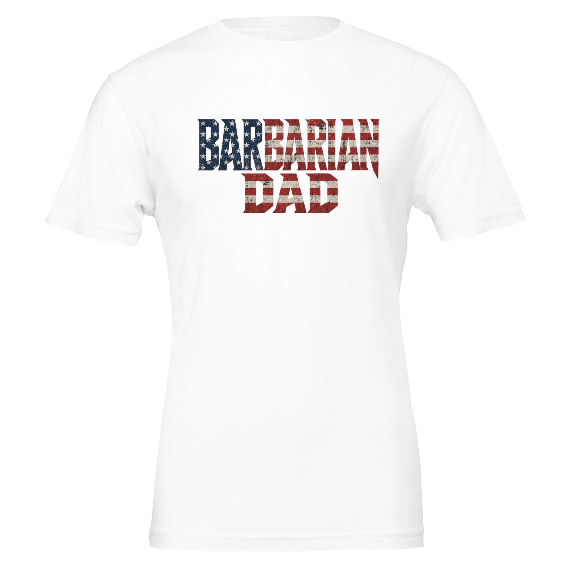 Barbarian Dad T-Shirt, Protect Provide Lead, USA Flag Tee