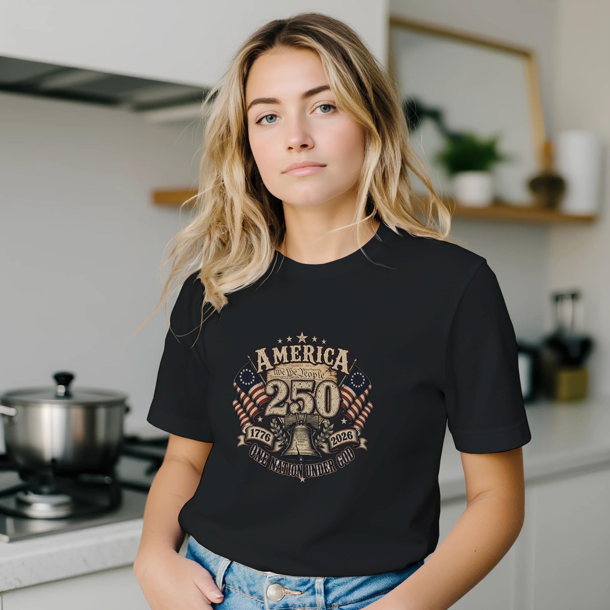 America 250 Years | One Nation Under God | Patriotic 1776-2026 T-Shirt