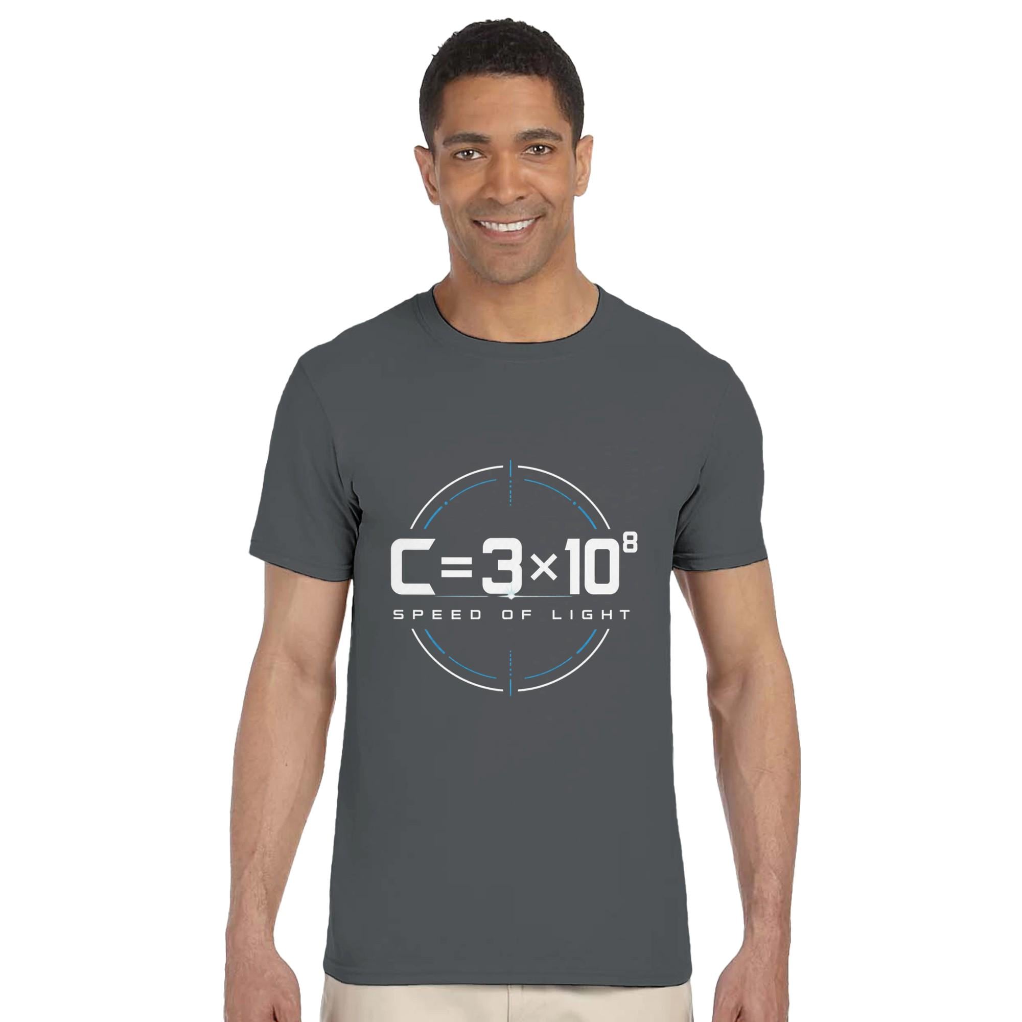 Speed of Light Formula T-Shirt, Physics Equation Tee, Science Nerd Apparel