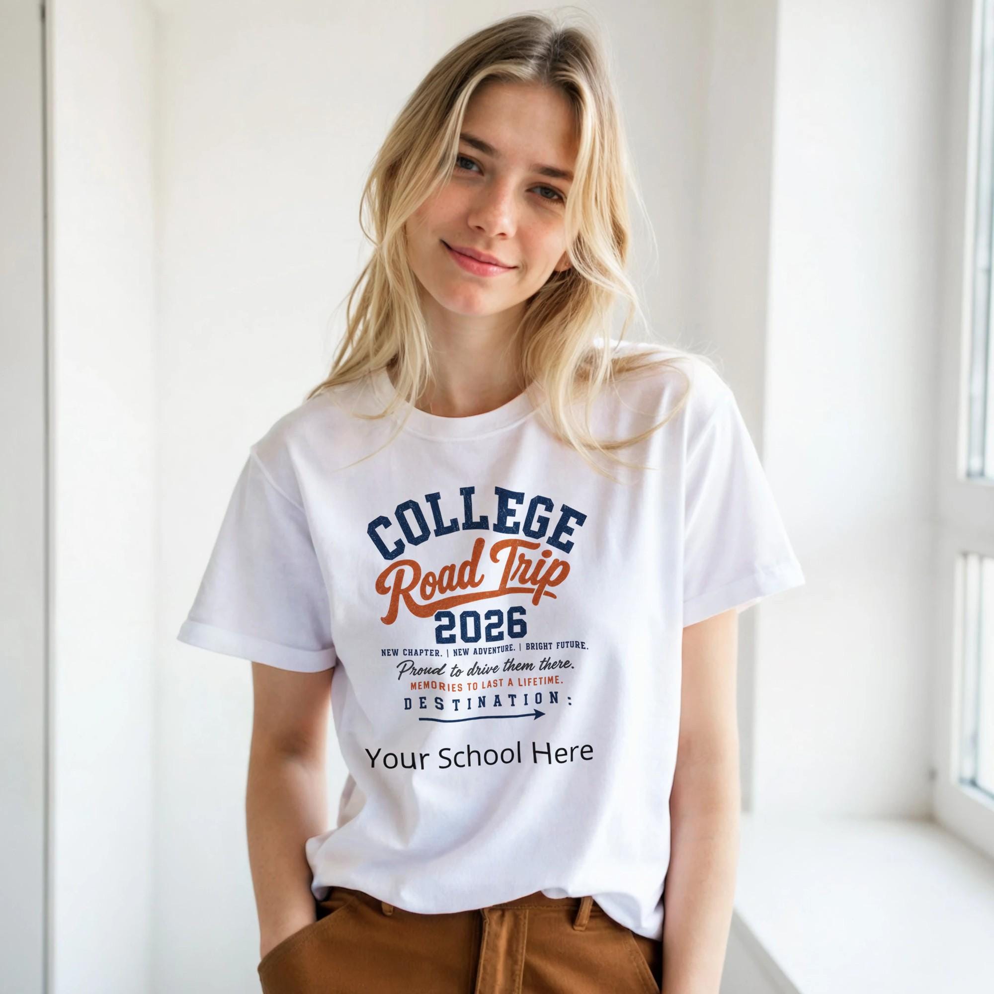 College Road Trip 2026 T-Shirt, Parent Move-In Day Tee, Dorm Adventure Apparel