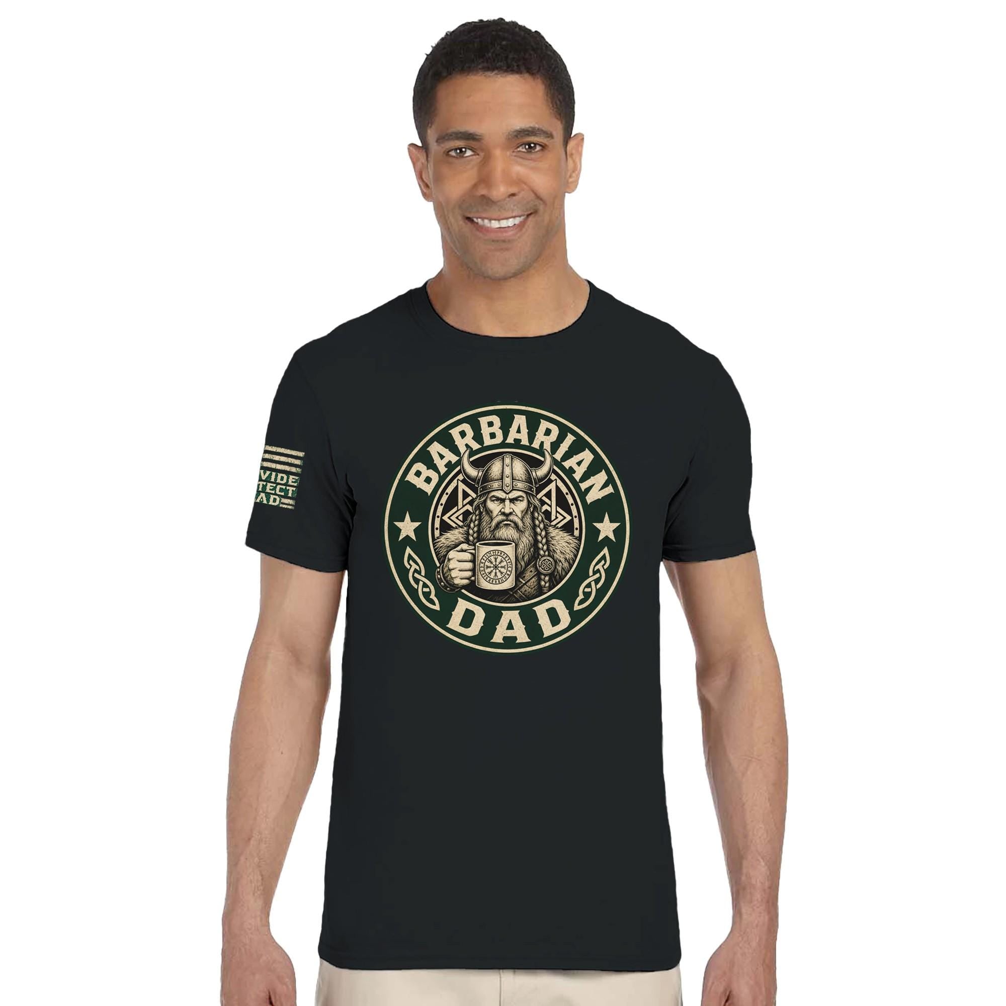 Barbarian Dad Starbucks Style T-Shirt – Coffee Lover Graphic Tee