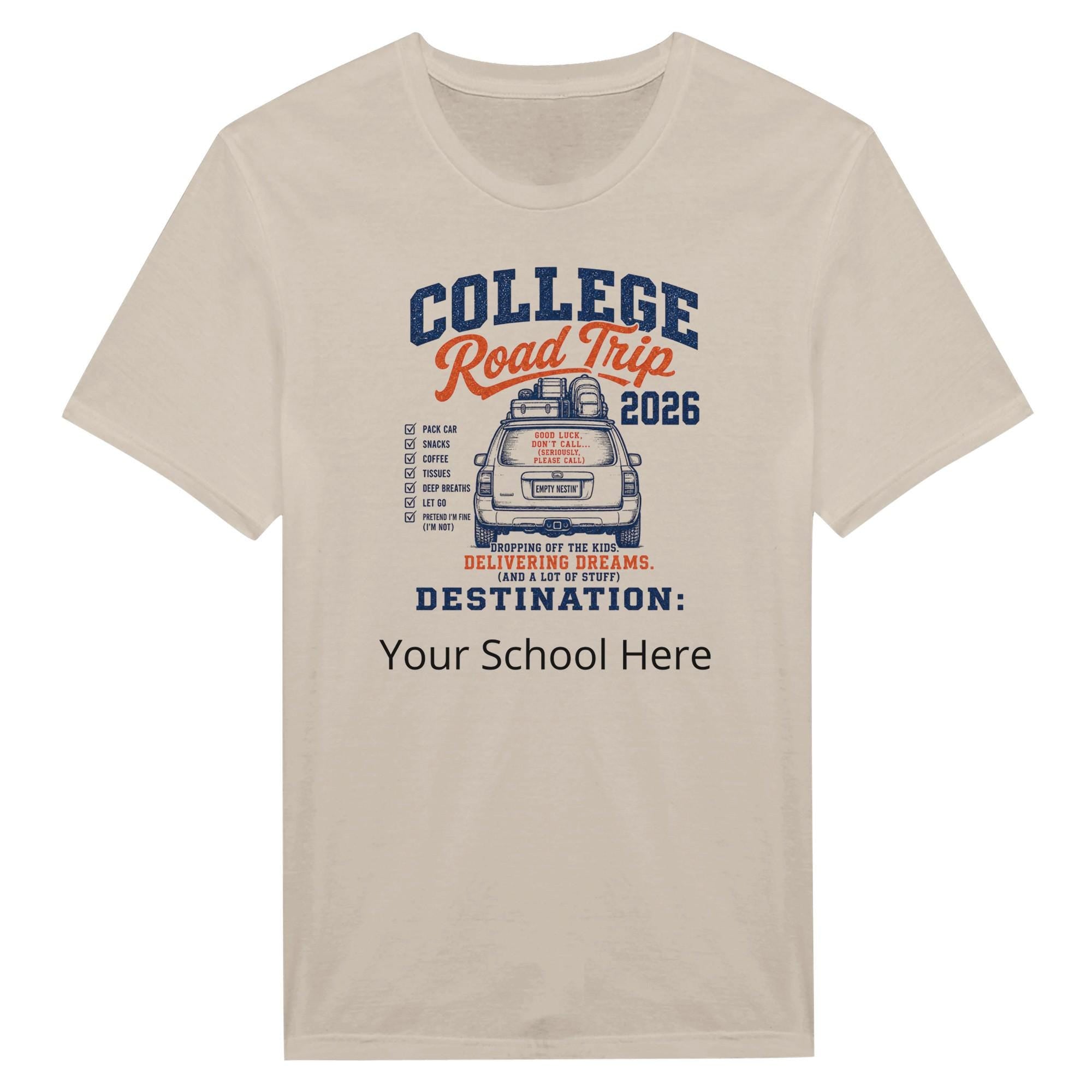 College Road Trip 2026 T-Shirt, Parent Move-In Day Tee, Dorm Adventure Apparel