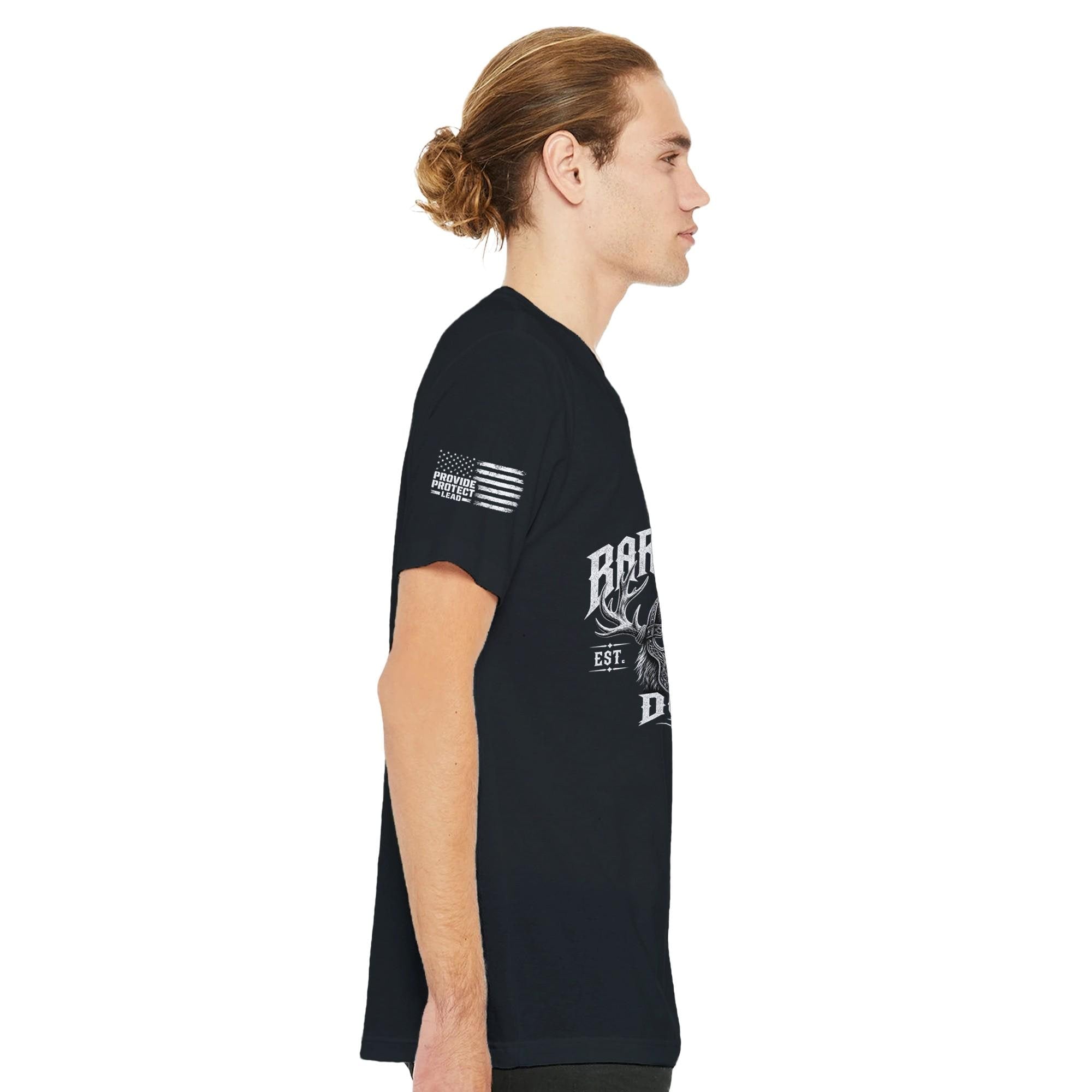 Barbarian Dad Shirt  Graphic Tee Antler Helmet