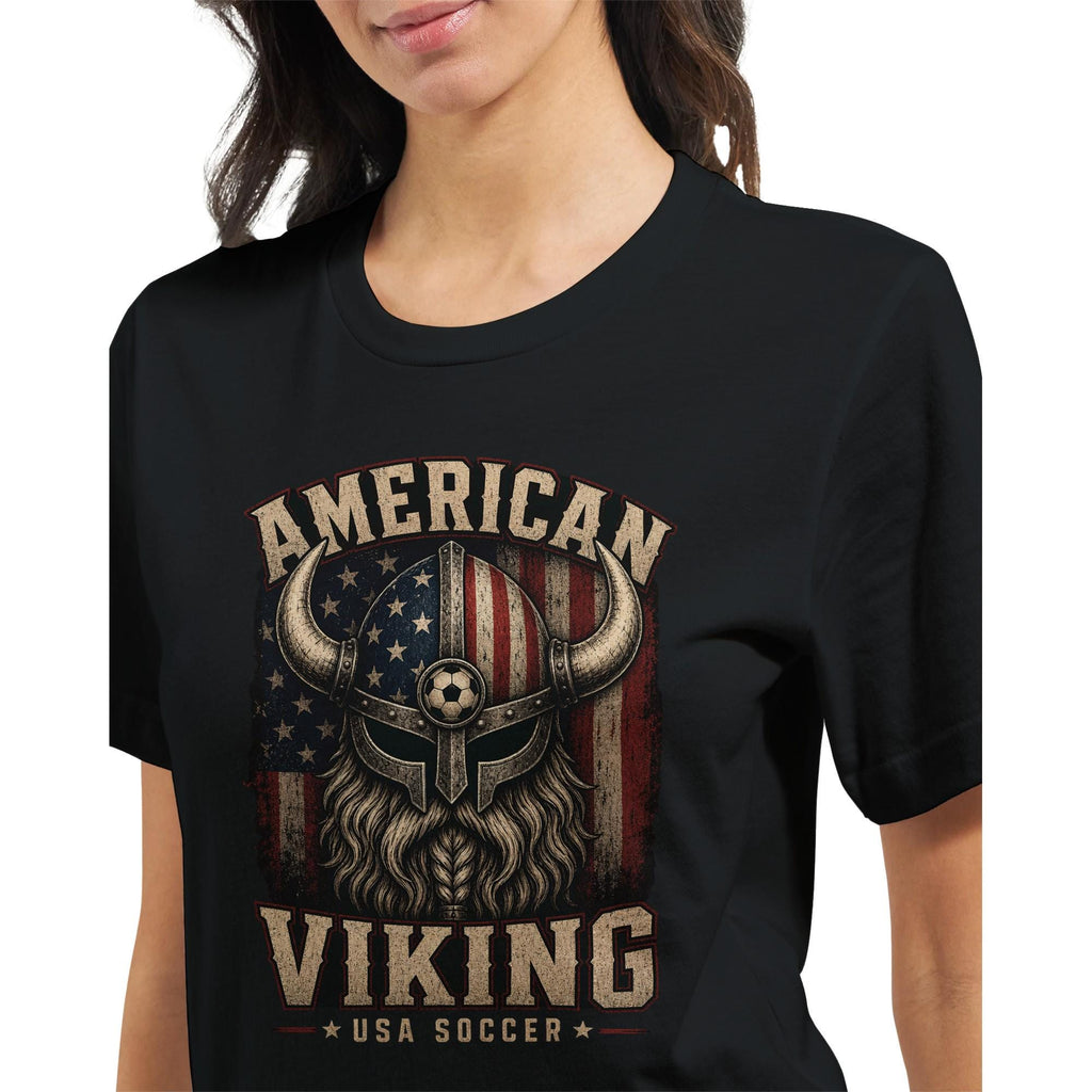 American Viking USA Soccer T-Shirt, Team Support Fan Tee