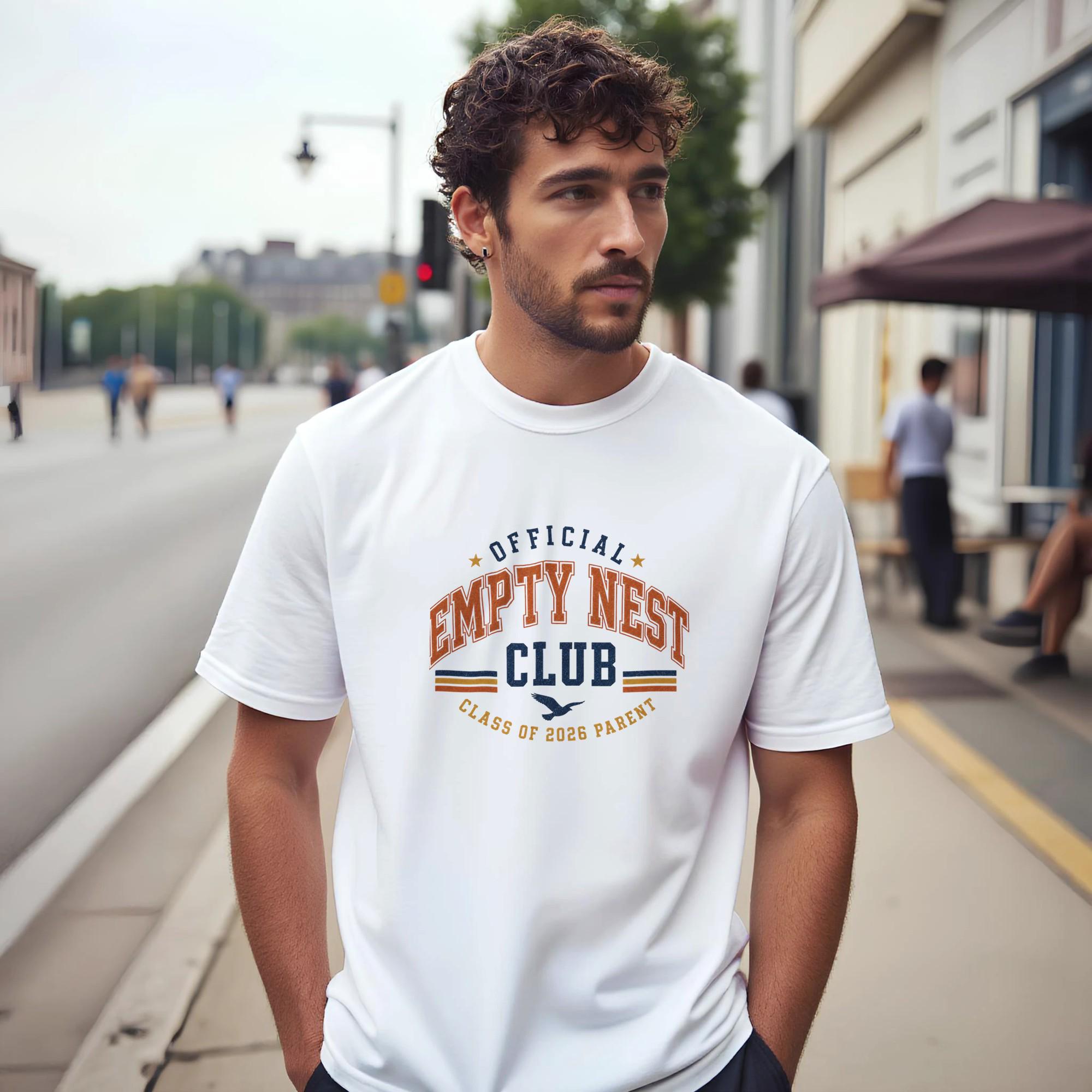 Empty Nest Club Class of 2026 Parent T-Shirt, Proud Mom Dad Tee